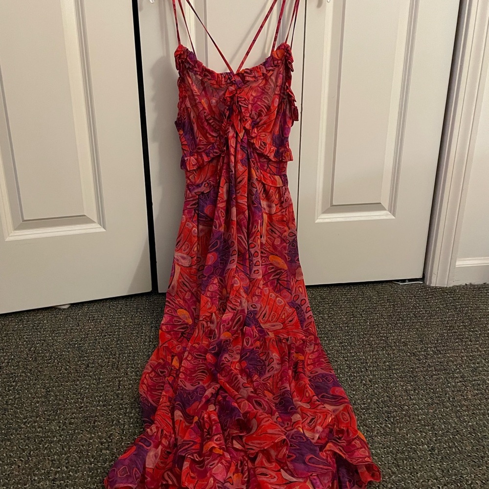NWT Adrienne Midi Dress in Abstract Butterfly - MISA Los Angeles - Picture 4 of 5